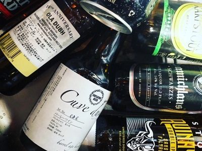 今月の試飲学習会、黒系ビールもさまざまある！